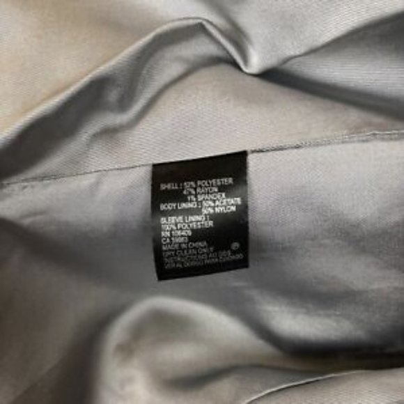 Tahari Arthur S Levine Jacket Womens 12 Gray Stripe Button Polyester Blend-6583 - Picture 13 of 13